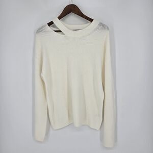 Rails Cream Alexi Sweater Ribbed Minimalist Large